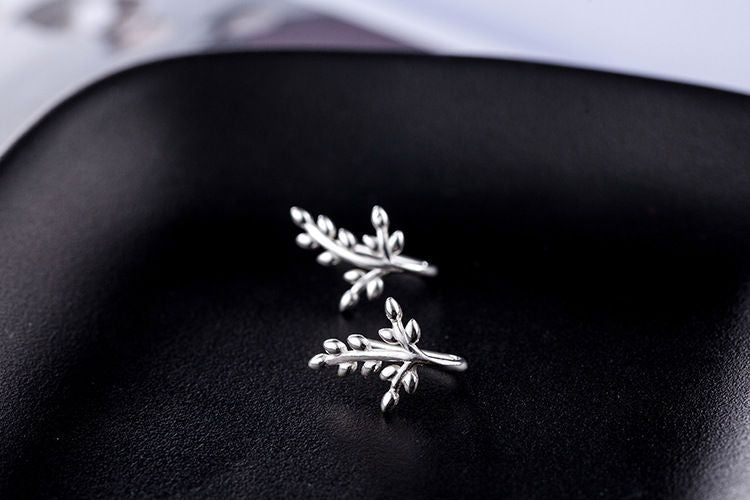 Earring Silver Leaf Sterling 925