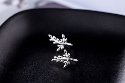Earring Silver Leaf Sterling 925