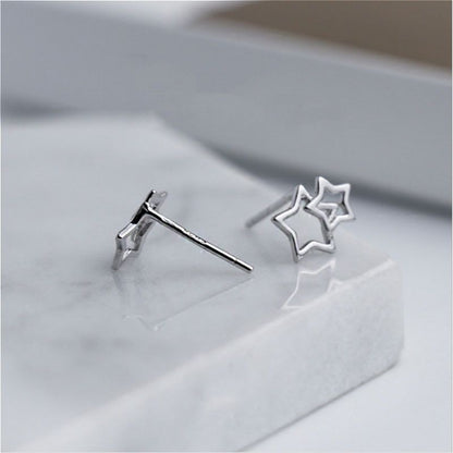 Star Sterling Double Silver 925 Earring