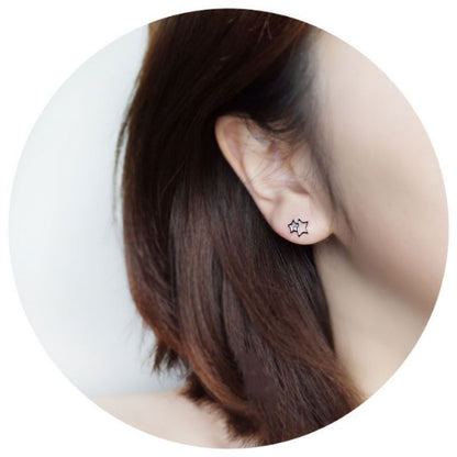 Star Sterling Double Silver 925 Earring