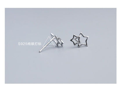 Star Sterling Double Silver 925 Earring