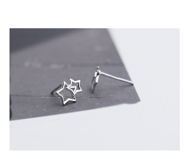 Star Sterling Double Silver 925 Earring