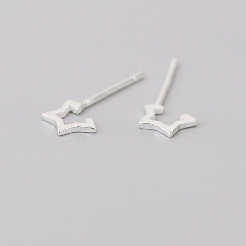 Earring Star Sterling Open 925 Silver