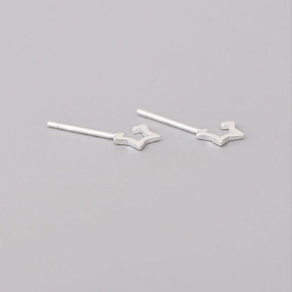 Earring Star Sterling Open 925 Silver