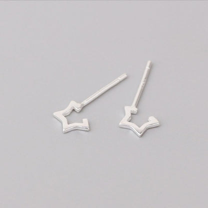 Earring Star Sterling Open 925 Silver