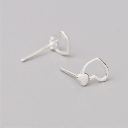 Sterling Silver Earring Heart 925