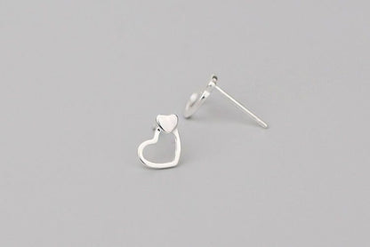 Sterling Silver Earring Heart 925