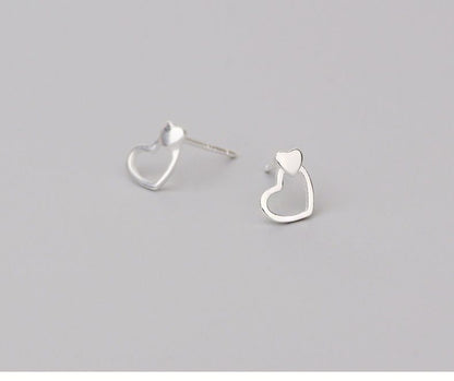 Sterling Silver Earring Heart 925
