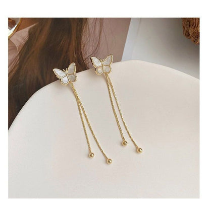 Butterfly Fringed Earring Alloy
