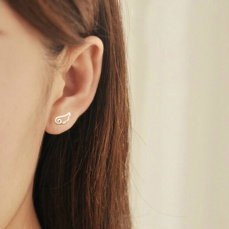 Silver Sterling Wings Earring