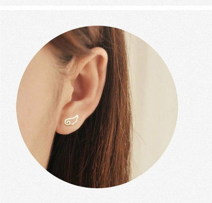 Silver Sterling Wings Earring