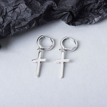 Dangle Silver Cross Earring Sterling