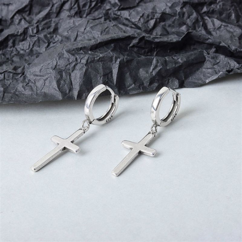 Dangle Silver Cross Earring Sterling