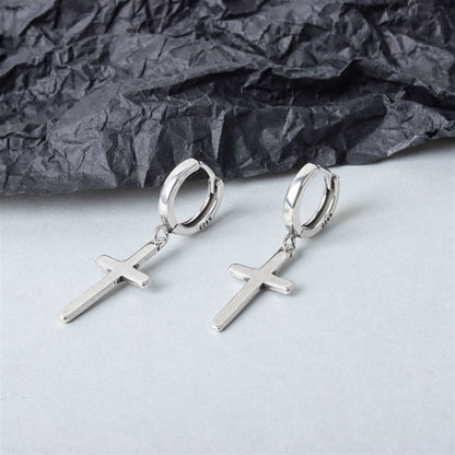Dangle Silver Cross Earring Sterling