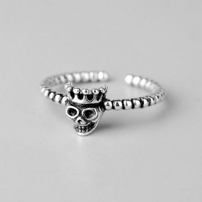 Skull Ring Sterling Silver Open