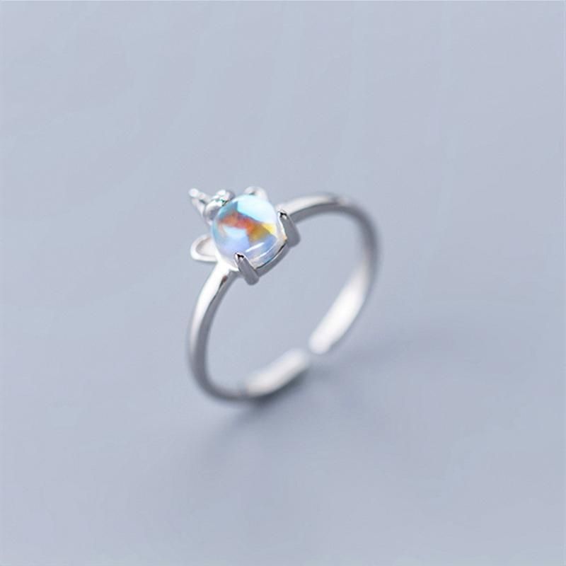 Ring Silver Open Sterling Unicorn