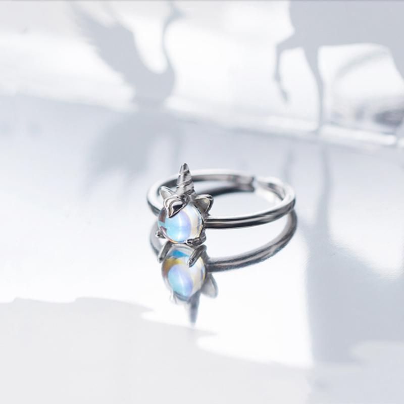 Ring Silver Open Sterling Unicorn