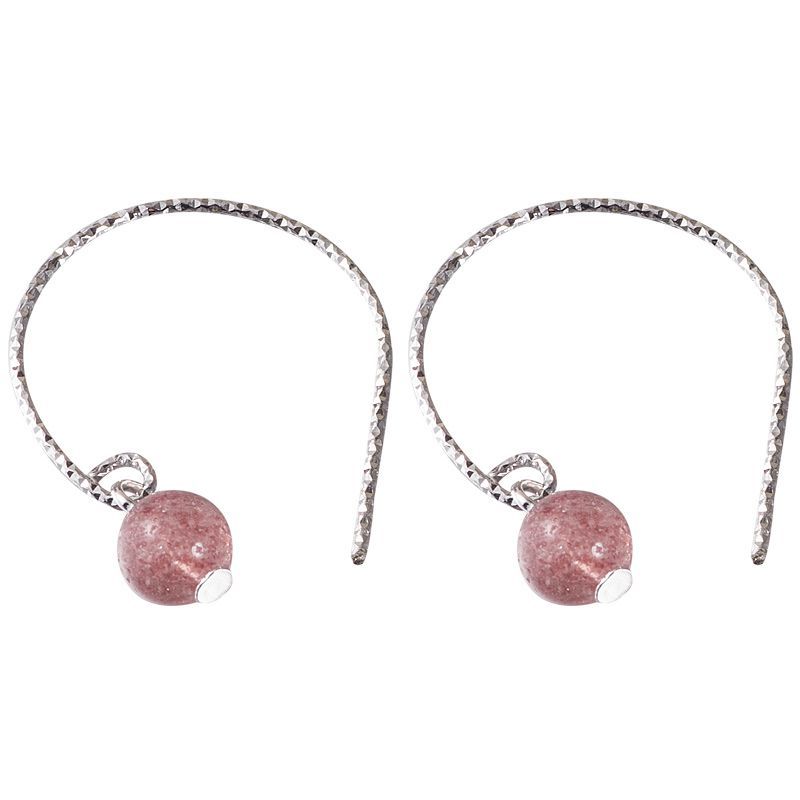 Faux Earring Sterling Crystal Silver Dangle