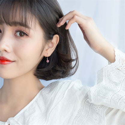 Faux Earring Sterling Crystal Silver Dangle