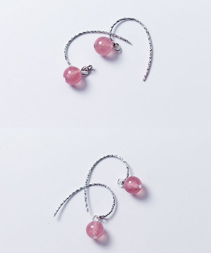 Faux Earring Sterling Crystal Silver Dangle