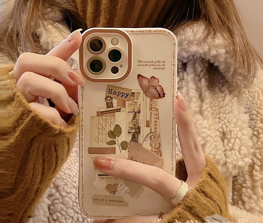 Case Phone Retro Print