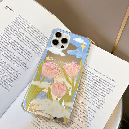 Case Flower Phone Mirrored
