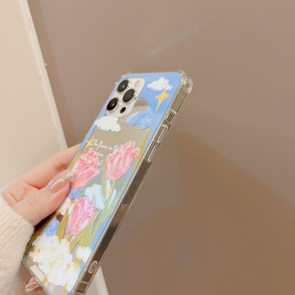 Case Flower Phone Mirrored