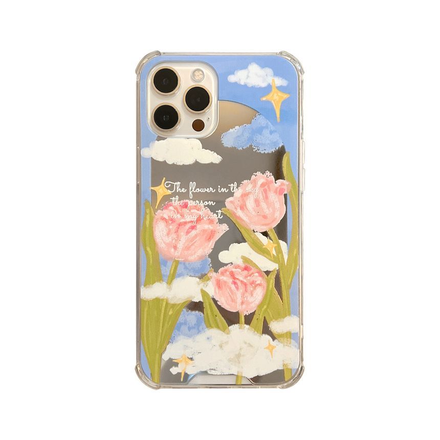 Case Flower Phone Mirrored