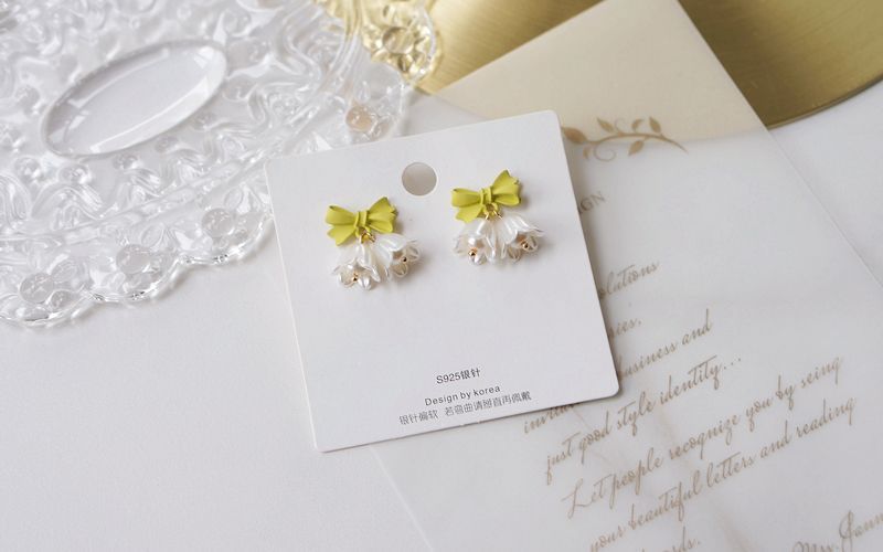 Alloy Earring Flower Bow