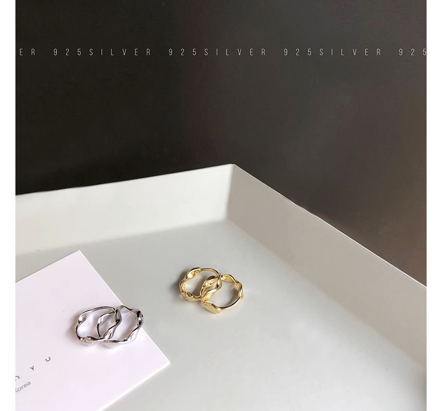 Earring Hoop Sterling Twisted Silver