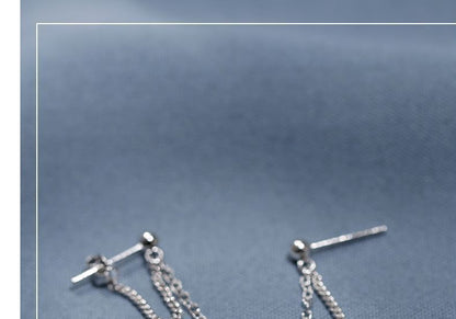 Sterling Drop Silver Earring Cross