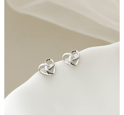 Stud Sterling Heart Silver Earring