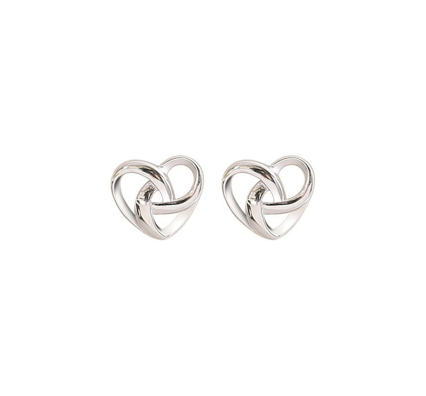 Stud Sterling Heart Silver Earring