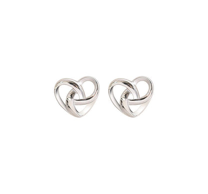 Stud Sterling Heart Silver Earring