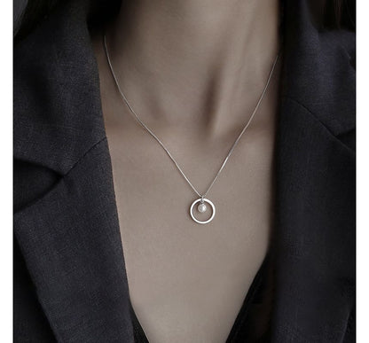 Necklace Sterling Pearl Faux Silver