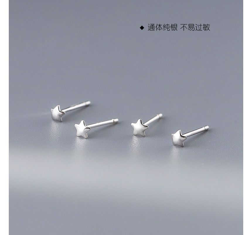 Sterling Star Earring Stud Silver