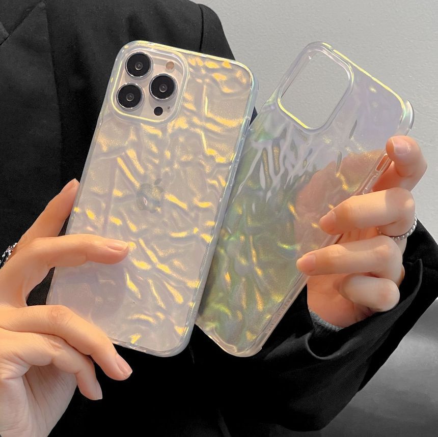 Transparent Phone Case Textured