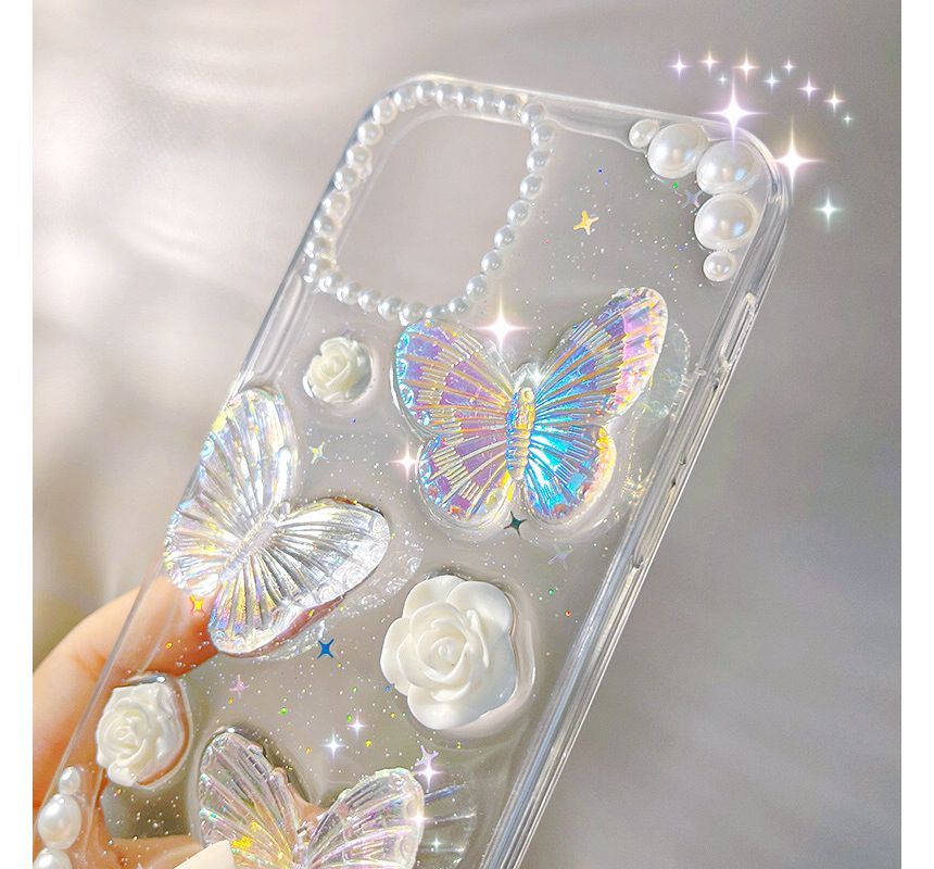 Butterfly Case Transparent Phone