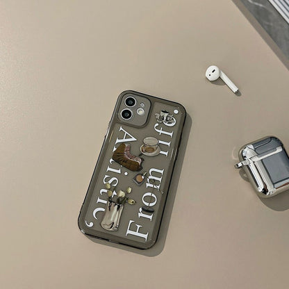Transparent Case Phone Lettering