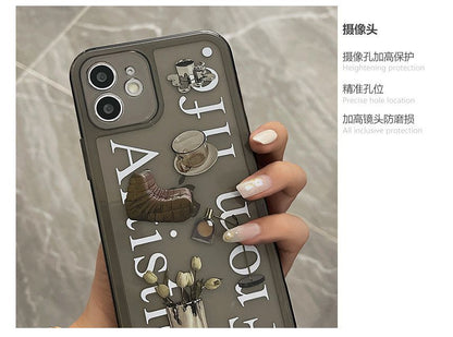 Transparent Case Phone Lettering