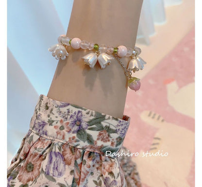 Resin Bead Flower Bracelet