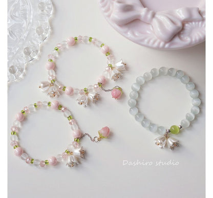 Resin Bead Flower Bracelet