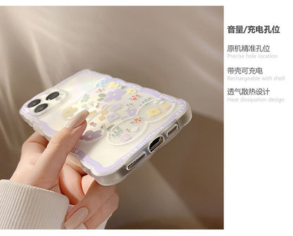 Bear Phone Case Flower Transparent