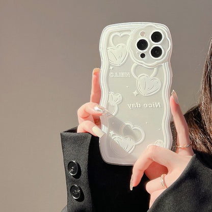 Case Phone Heart Transparent
