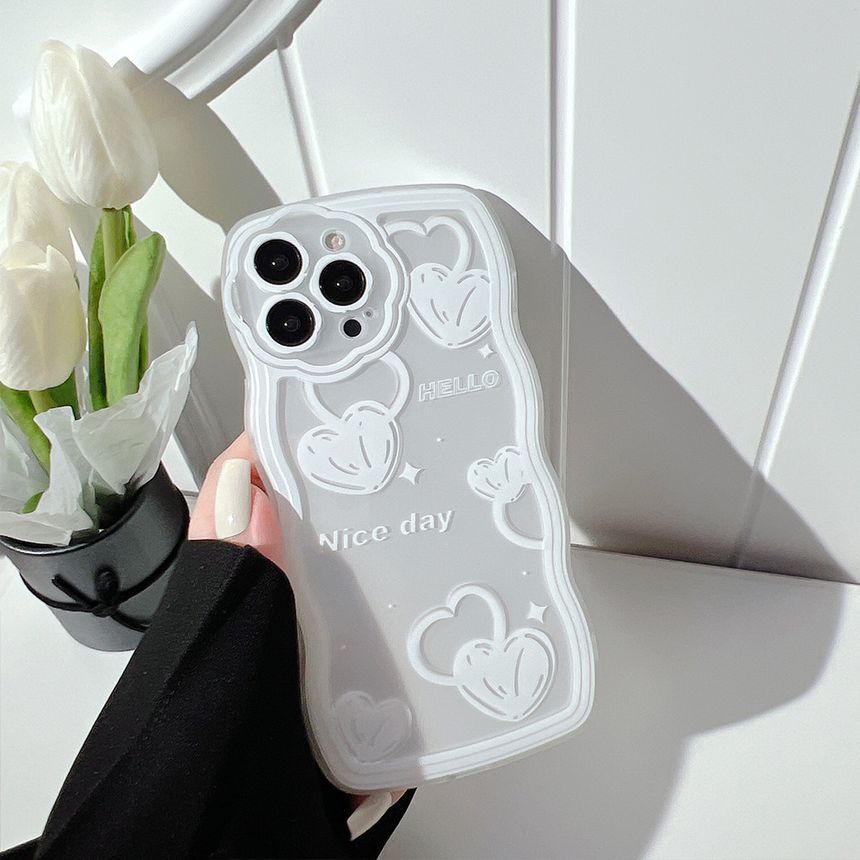 Case Phone Heart Transparent