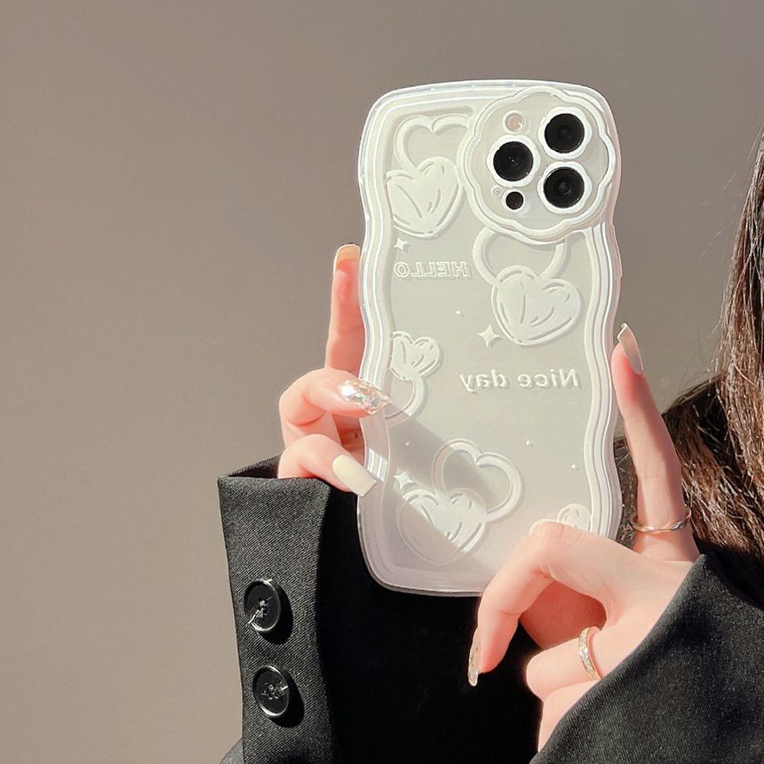 Case Phone Heart Transparent