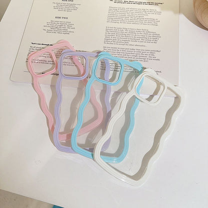 Case Transparent Wavy Phone