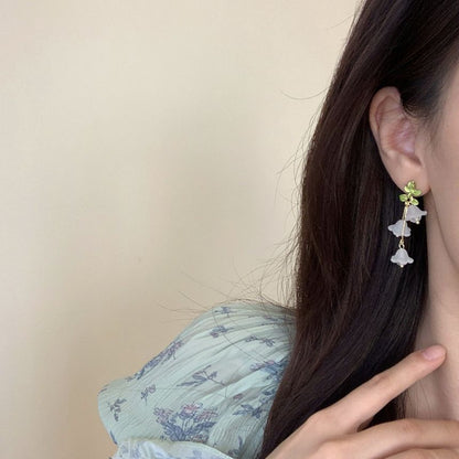 Drop / Clip-On Flower Earring