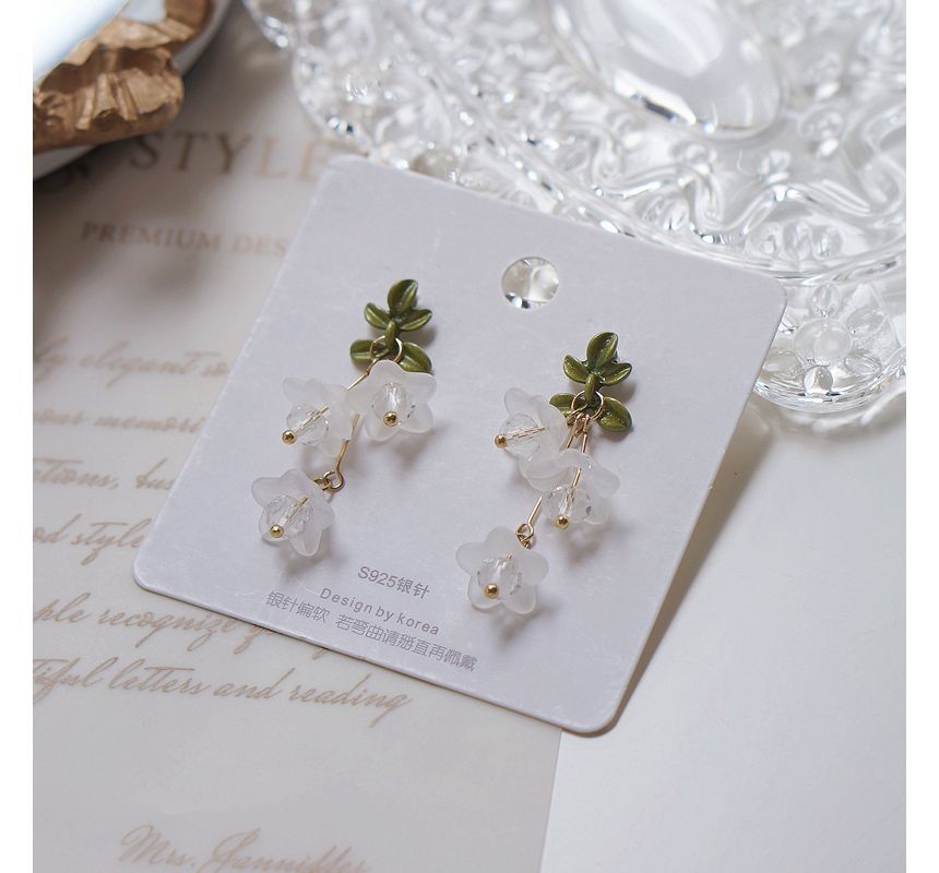 Drop / Clip-On Flower Earring