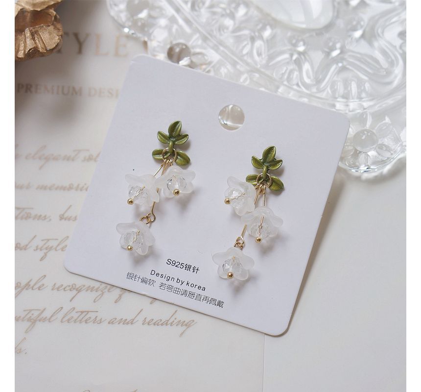 Drop / Clip-On Flower Earring